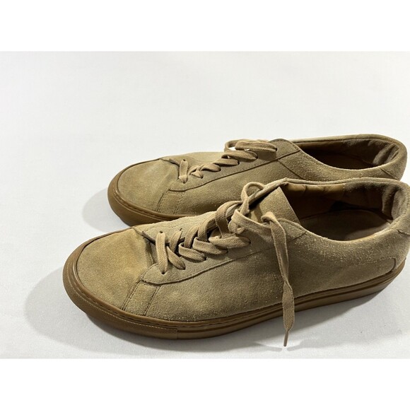 Koio Mens Capri Tonal Beige Tan Suede Leather Low Top Sneakers Shoes Sz 44 ITALY main image 6